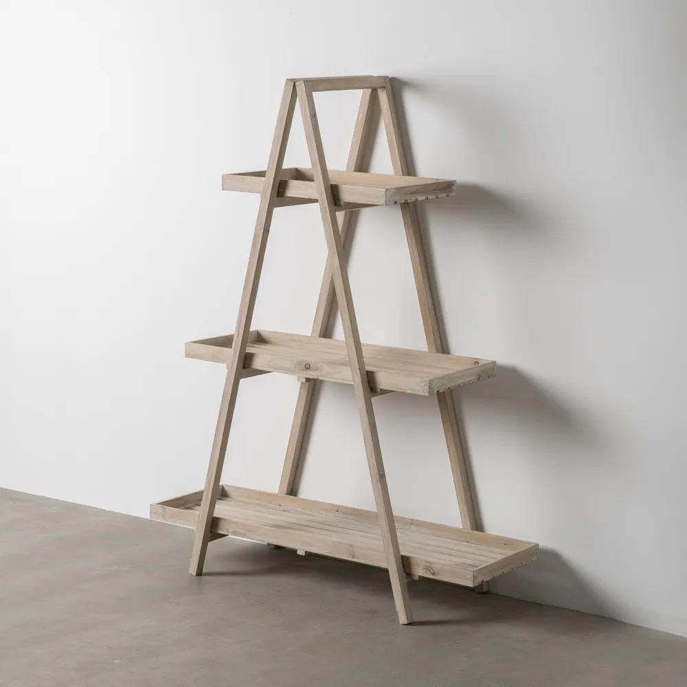 Etajera pentru flori cu rafturi largi | Perete verde | CreativDeco [1]