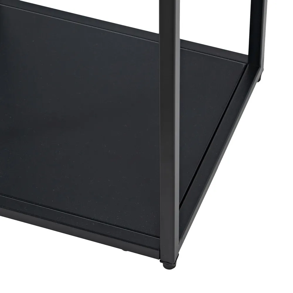 Etajera moderna neagra otel design asimetric | Mobilier living [6]