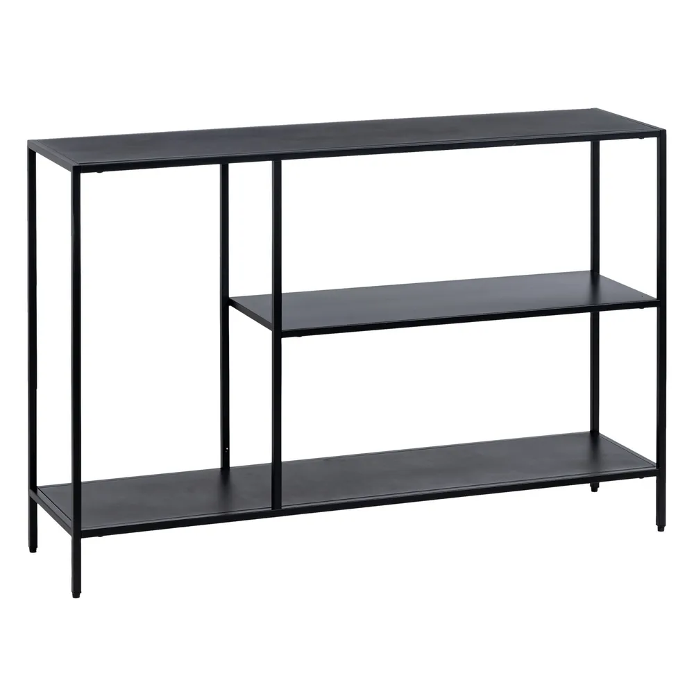 Etajera minimalista neagra otel lata | Rafturi spatioase living [2]