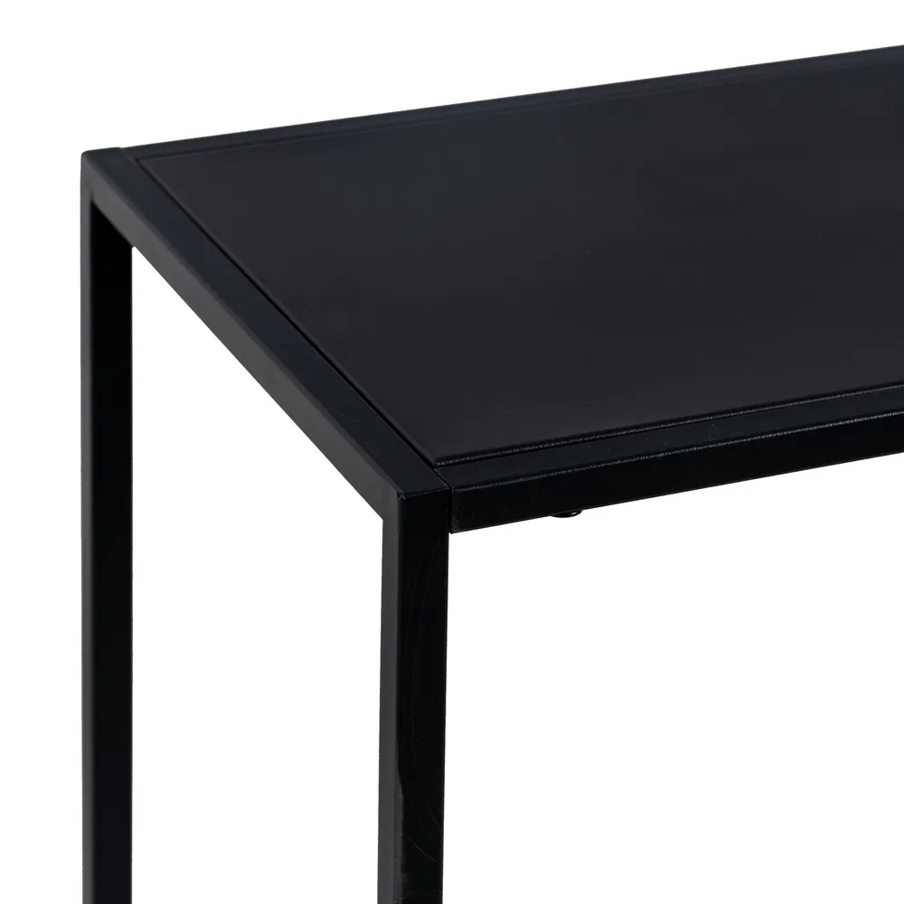 Etajera minimalista neagra otel lata | Rafturi spatioase living [3]