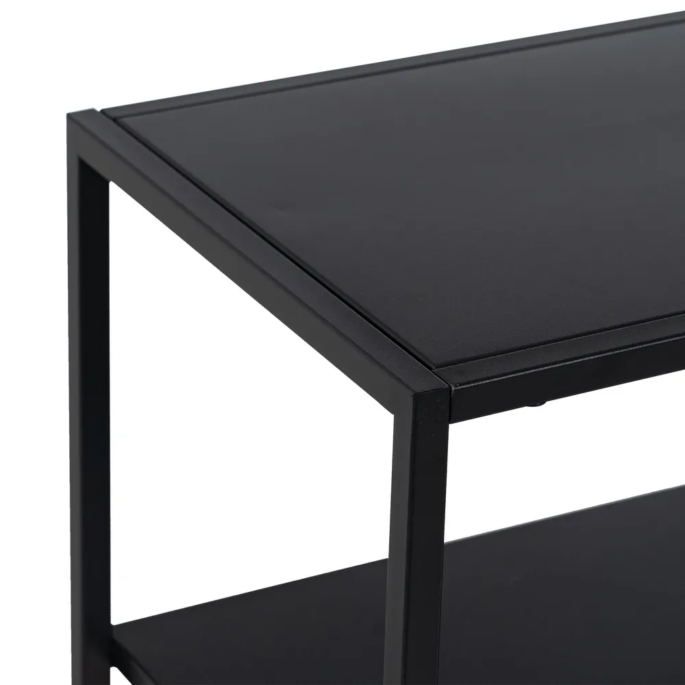 Etajera minimalista neagra otel | Rafturi moderne living [3]