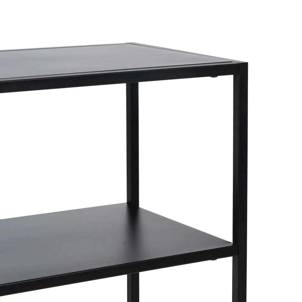 Etajera minimalista neagra otel | Rafturi moderne living [4]