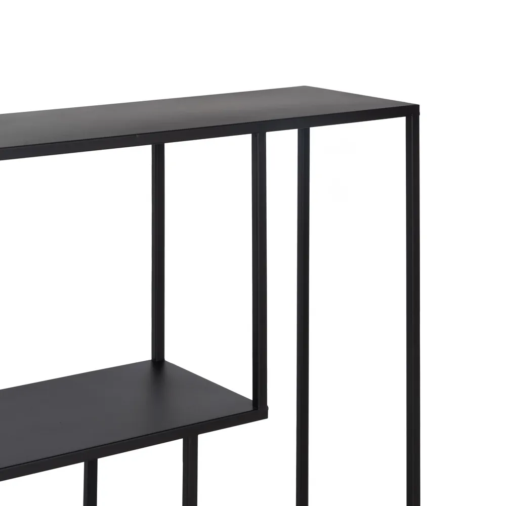 Etajera neagra metal rafturi asimetrice | Organizare moderna [4]