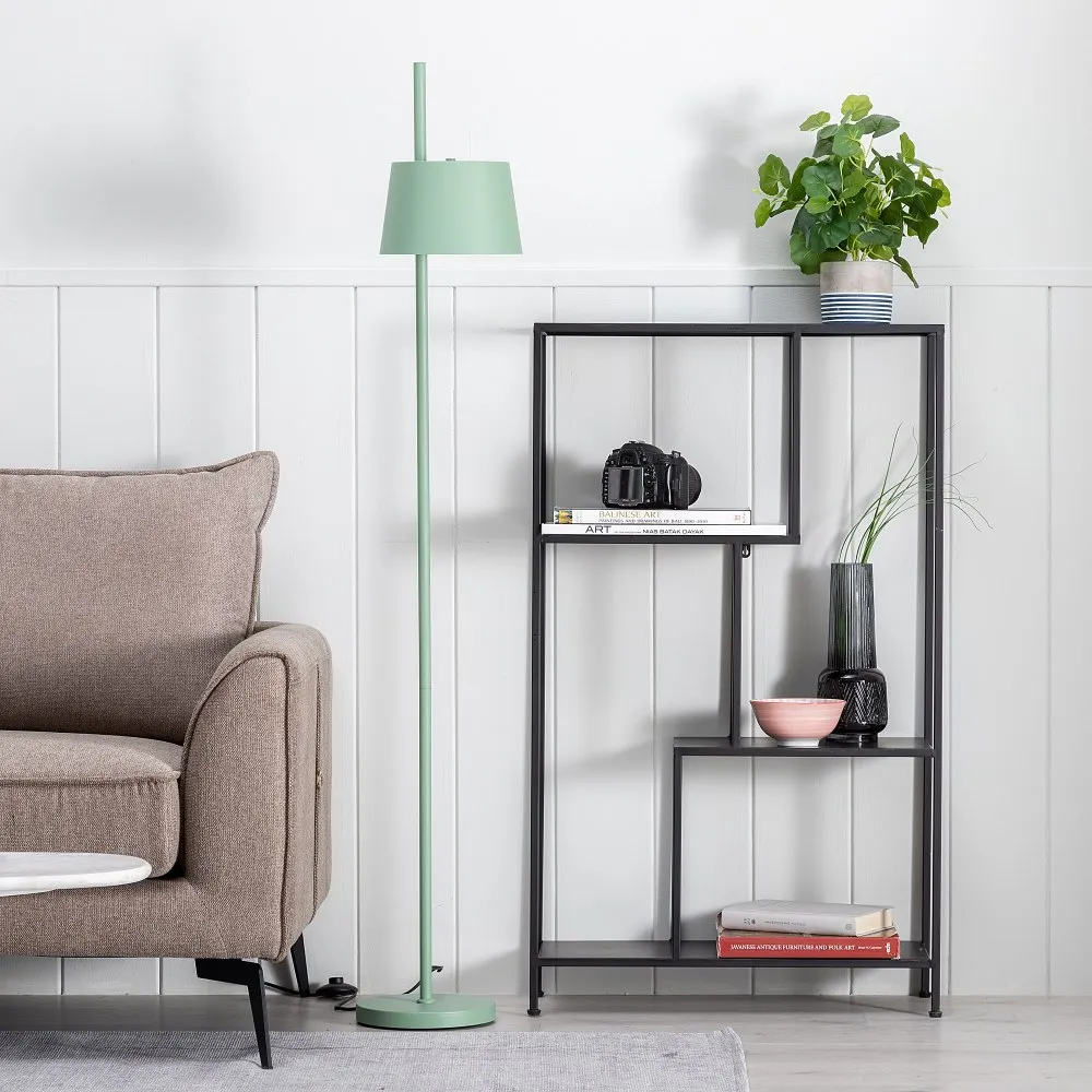 Etajera neagra metal rafturi asimetrice | Organizare moderna [10]