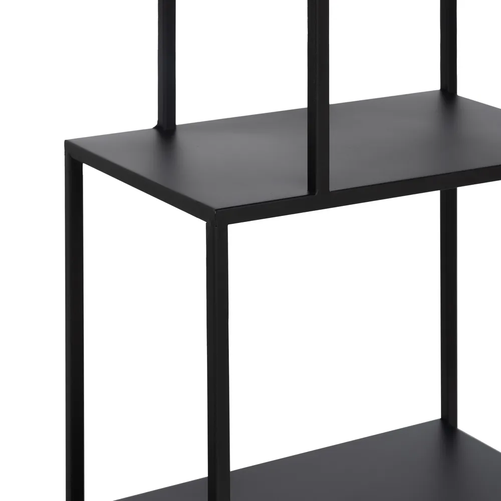 Etajera neagra metal rafturi asimetrice | Organizare moderna [5]