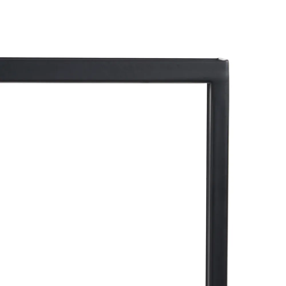 Etajera neagra metal sticla 110 cm | Mobilier minimalist living [4]