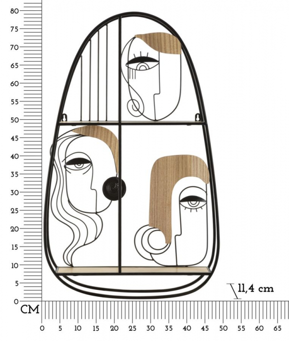 Etajera ovala contemporana arta functionala CreativDeco [8]