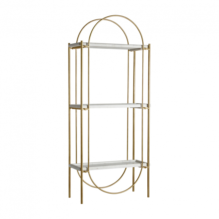 Etajera ovala Art Deco fier auriu|Mobilier luxos [2]