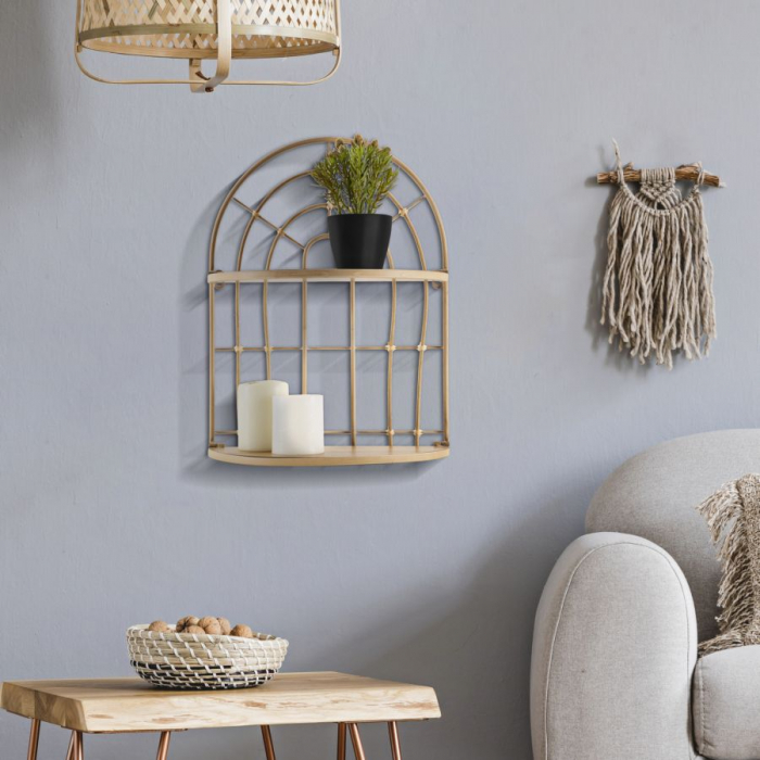 Etajera ratan rafturi semirotunde accent boho CreativDeco [6]
