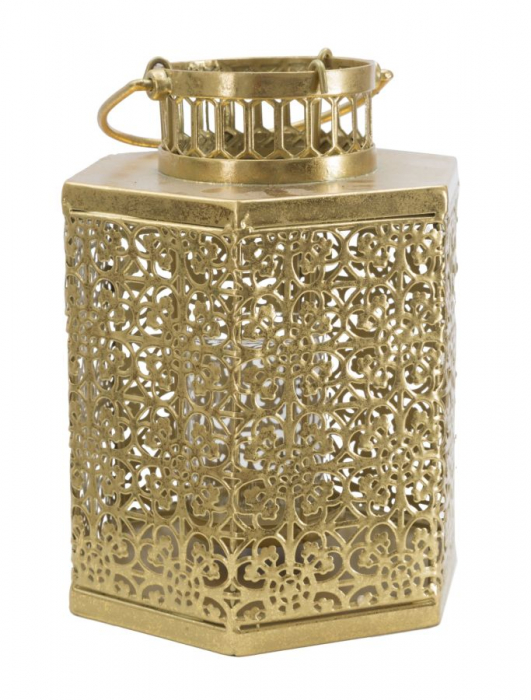 Felinar auriu aspect oriental sofisticat CreativDeco [10]