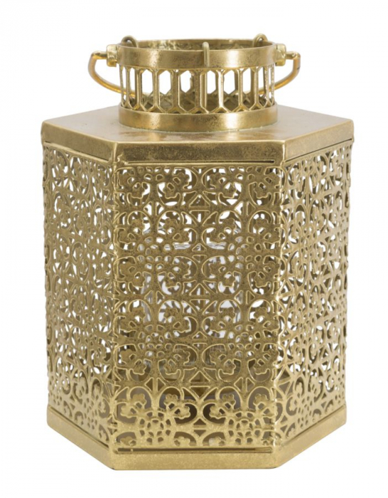 Felinar auriu aspect oriental sofisticat CreativDeco [9]