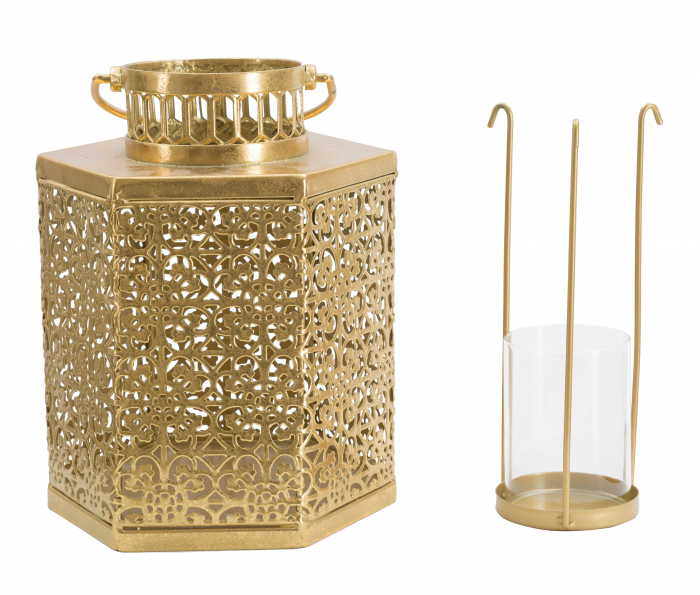 Felinar auriu aspect oriental sofisticat CreativDeco [5]
