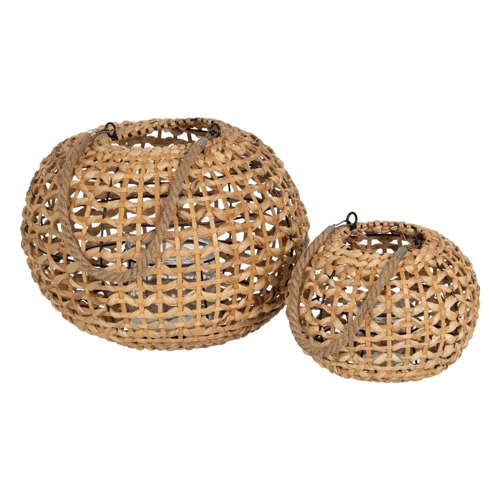 Felinar Rotund din Fibre Naturale | Felinare Decorative Mari [2]