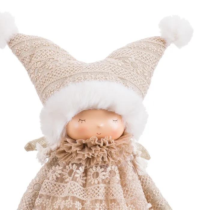 Fetiță decorativă bej poliester Crăciun|Decoruri festive delicate [2]