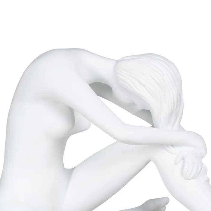 Sculptură minimalistă polirășină albă|Decoruri artistice moderne [2]