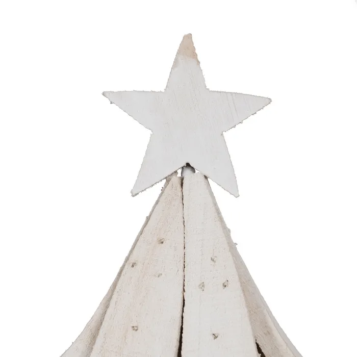 Decoratiune brad alb stea lemn paulownia|Decoratiuni festive rafinate [4]