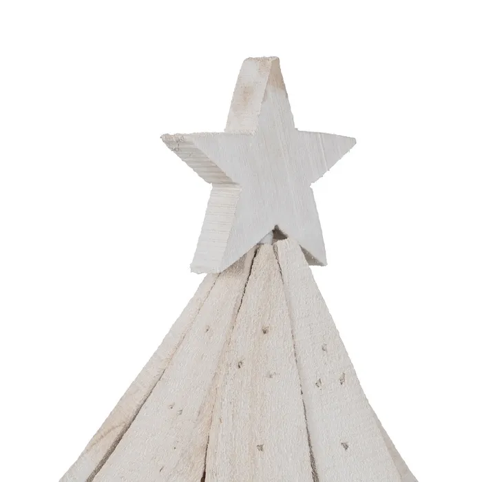 Decoratiune brad alb stea lemn paulownia|Decoratiuni festive rafinate [5]