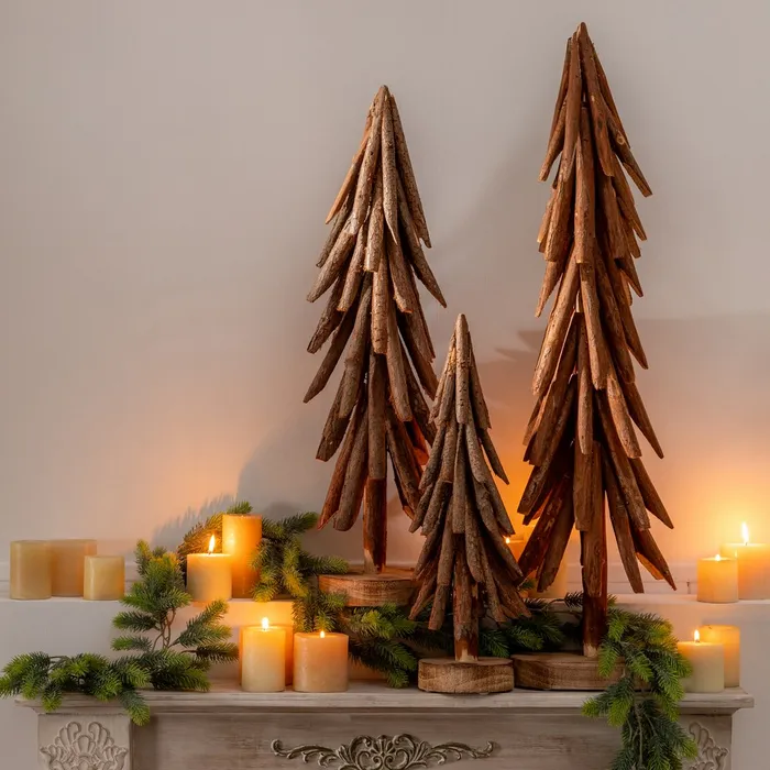 Figura brad lemn paulownia|Decoratiuni rustice festive [2]
