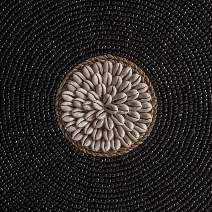 Figura decorativa din bambus in nuante neutre cu suport metalic negru demontabil Kraal 30x12x46 cm [2]