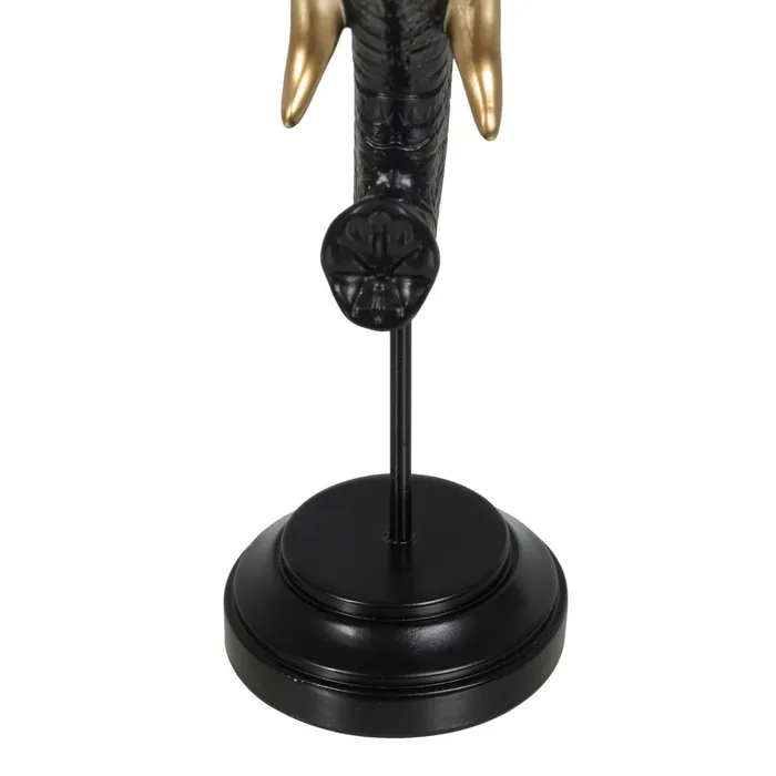 Cap de elefant polirășină negru-auriu|Decoruri exotice moderne [5]