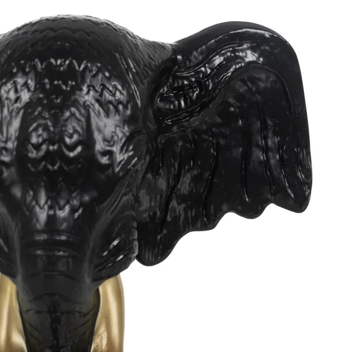 Cap de elefant polirășină negru-auriu|Decoruri exotice moderne [6]