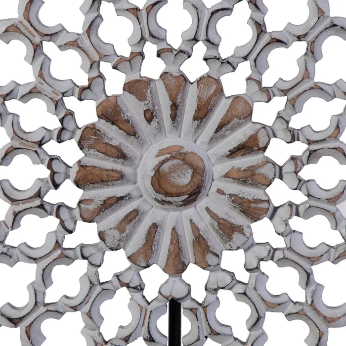 Mandala Lemn Alb, Metal - creativdeco.ro [4]