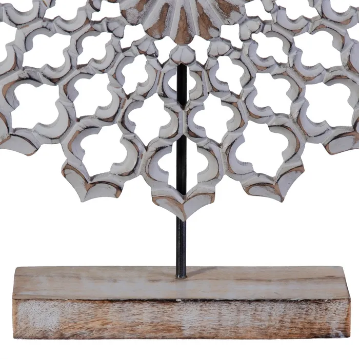 Mandala Lemn Alb, Metal - creativdeco.ro [5]