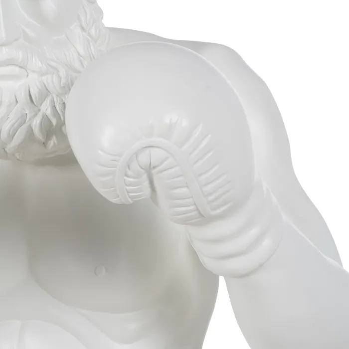Figurină boxer rășină albă design modern|Decoruri dinamice și elegante [5]