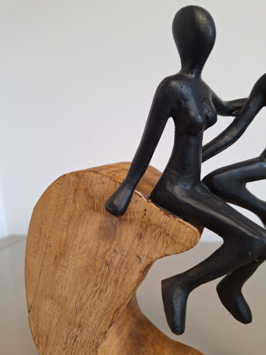 Figurina Cuplu din lemn de mango si aluminiu|creativdeco.ro [6]