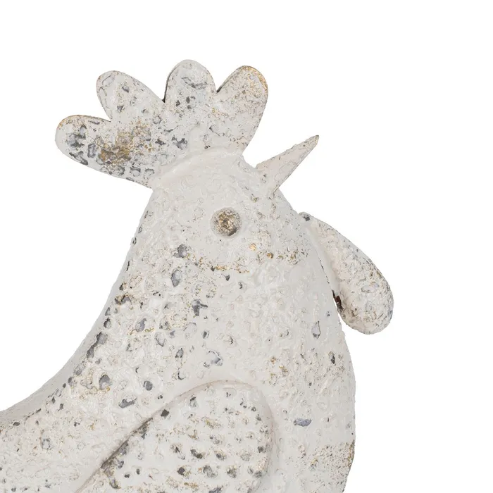 Figurină cocoș alb uzat|Decorațiuni rustice elegante [3]