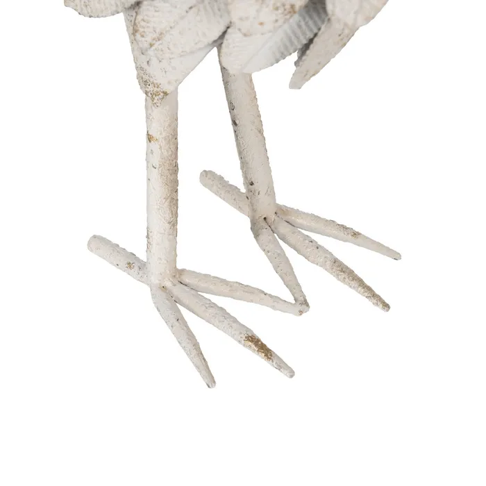 Figurină cocoș alb uzat exterior|Decorațiuni elegante rustice [6]