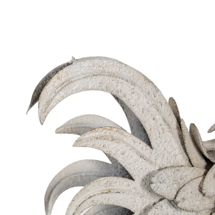 Figurină cocoș alb uzat exterior|Decorațiuni elegante rustice [5]