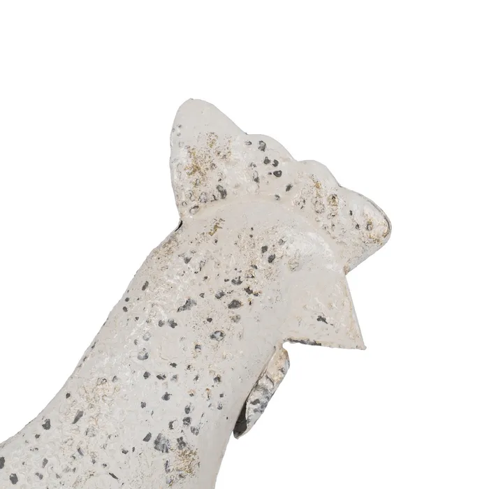 Figurină găină alb uzat|Decorațiuni rustice fermecătoare [3]