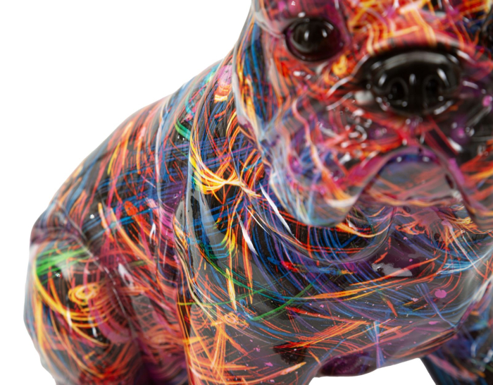 Figurina decorativa Bulldog multicolor din polirasina [7]