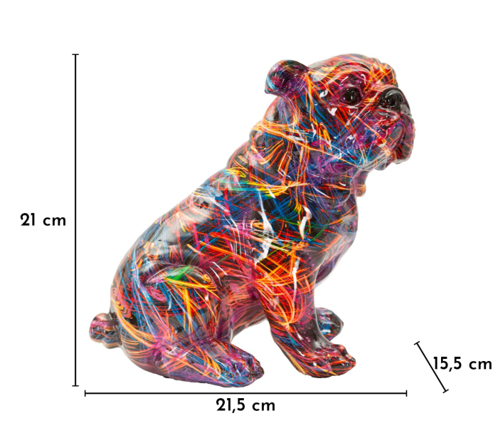 Figurina decorativa Bulldog multicolor din polirasina [8]