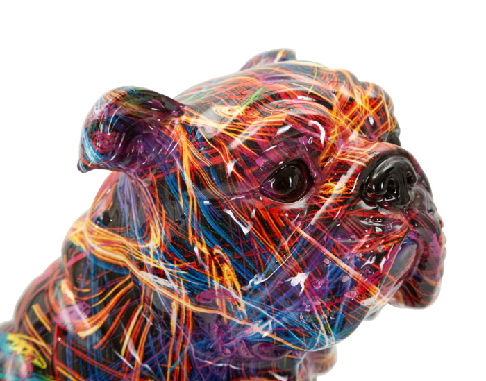 Figurina decorativa Bulldog multicolor din polirasina [5]