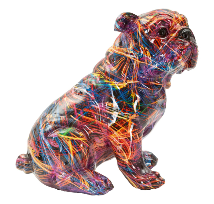 Figurina decorativa Bulldog multicolor din polirasina [3]