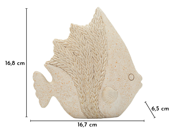 Figurina decorativa peste bej cu efect nisip din polirasina [7]
