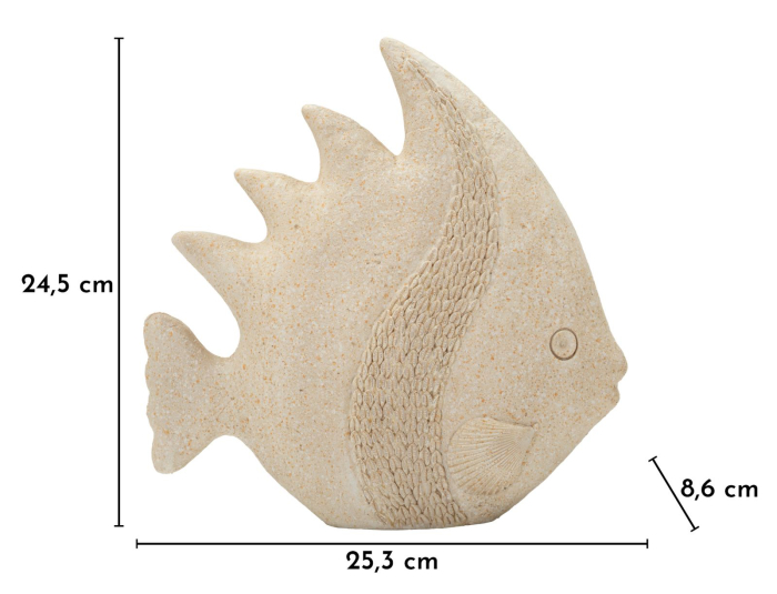 Figurina decorativa peste bej cu efect nisip din polirasina [7]