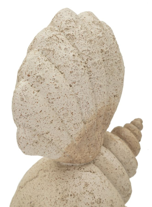 Figurina decorativa scoica bej cu efect nisip din polirasina [6]