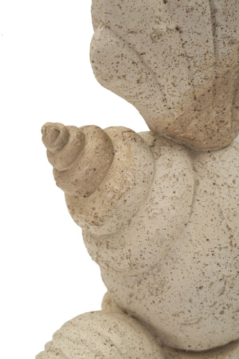 Figurina decorativa scoica bej cu efect nisip din polirasina [7]