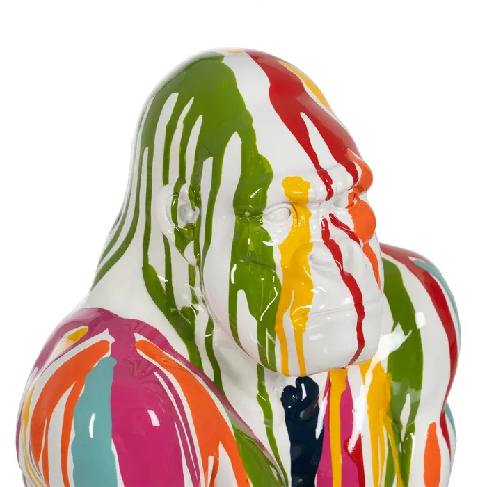 Figurină gorilă artistică rășină vibrantă|Decoruri de impact moderne [3]