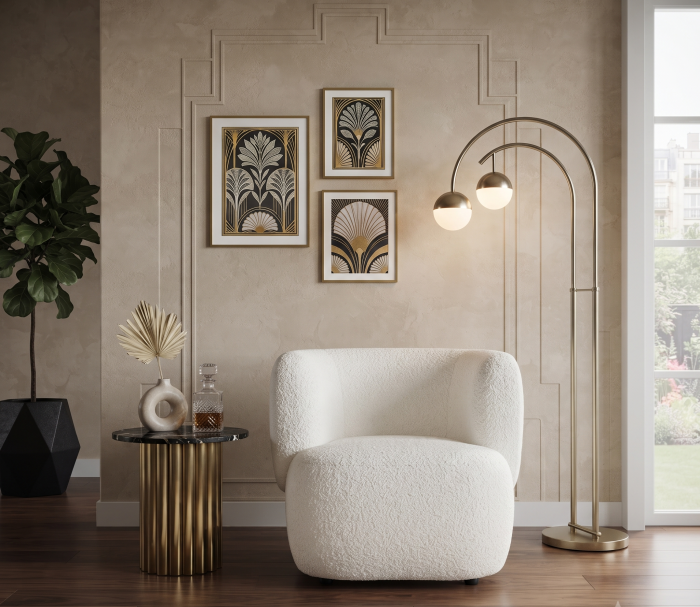 Fotoliu art deco boucle|Fotolii moderne premium [2]