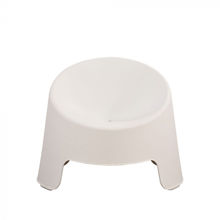 Scaun fotoliu alb curbat exterior stivuibil – model UOVO [2]