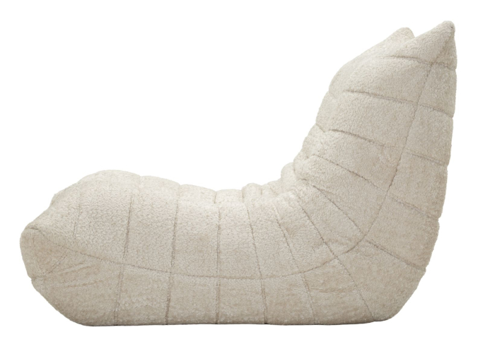 Fotoliu alb stofa boucle design organic 103 cm [3]