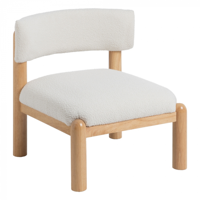 Fotoliu alb-natural lemn de cauciuc|Fotolii moderne pentru decor elegant [2]