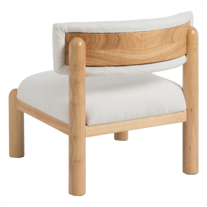 Fotoliu alb-natural lemn de cauciuc|Fotolii moderne pentru decor elegant [4]