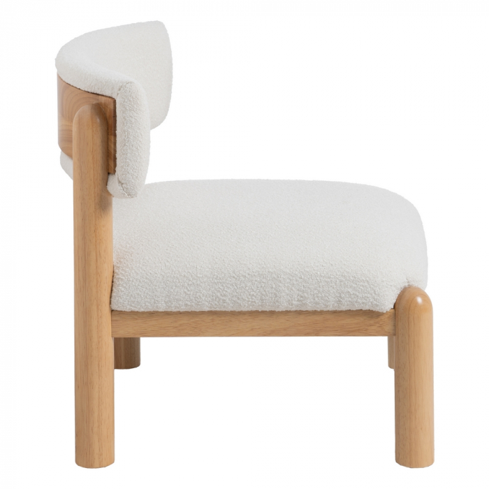 Fotoliu alb-natural lemn de cauciuc|Fotolii moderne pentru decor elegant [3]