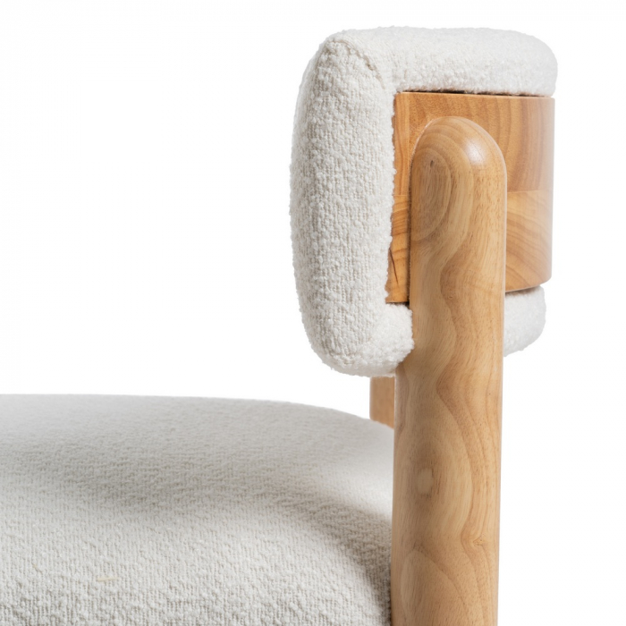 Fotoliu alb-natural lemn de cauciuc|Fotolii moderne pentru decor elegant [7]