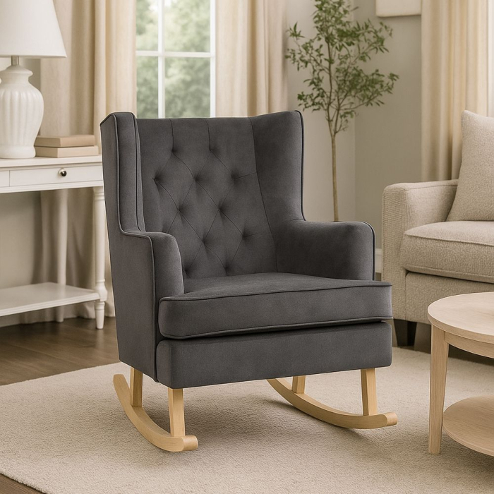 Fotoliu gri Grandma - design clasic confortabil [2]